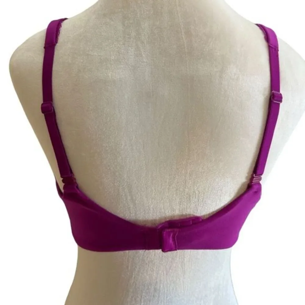 Victoria' Secret‎ Padded Perfect Coverage Bra Size 34DD Raspberry